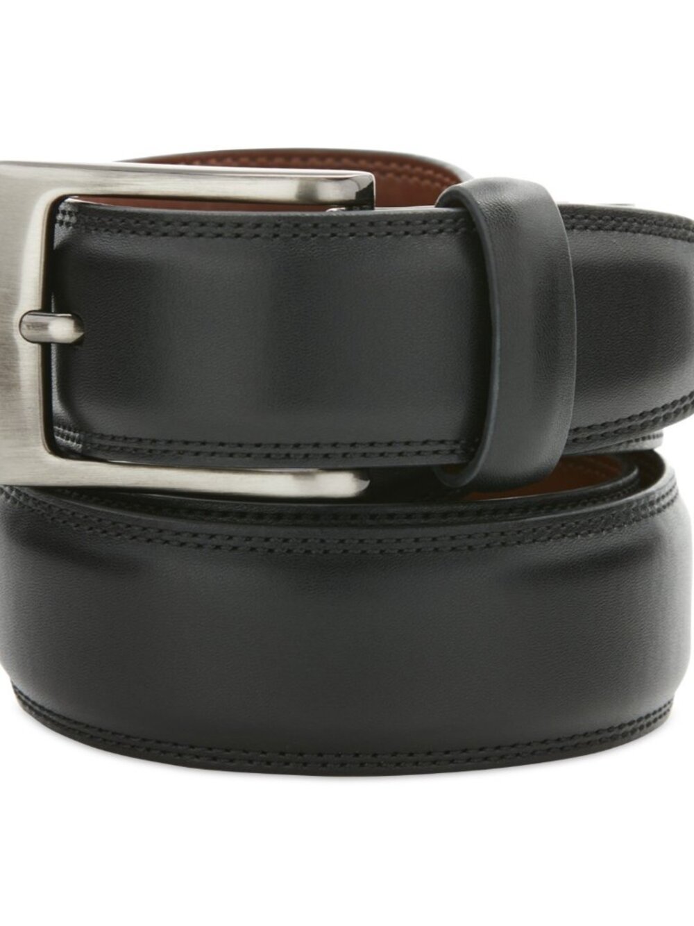 Perry Ellis Portfolio Men's Leather Dress Belt Black  M 34-36